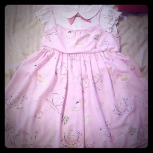 Pink teacup lolita shirt dress